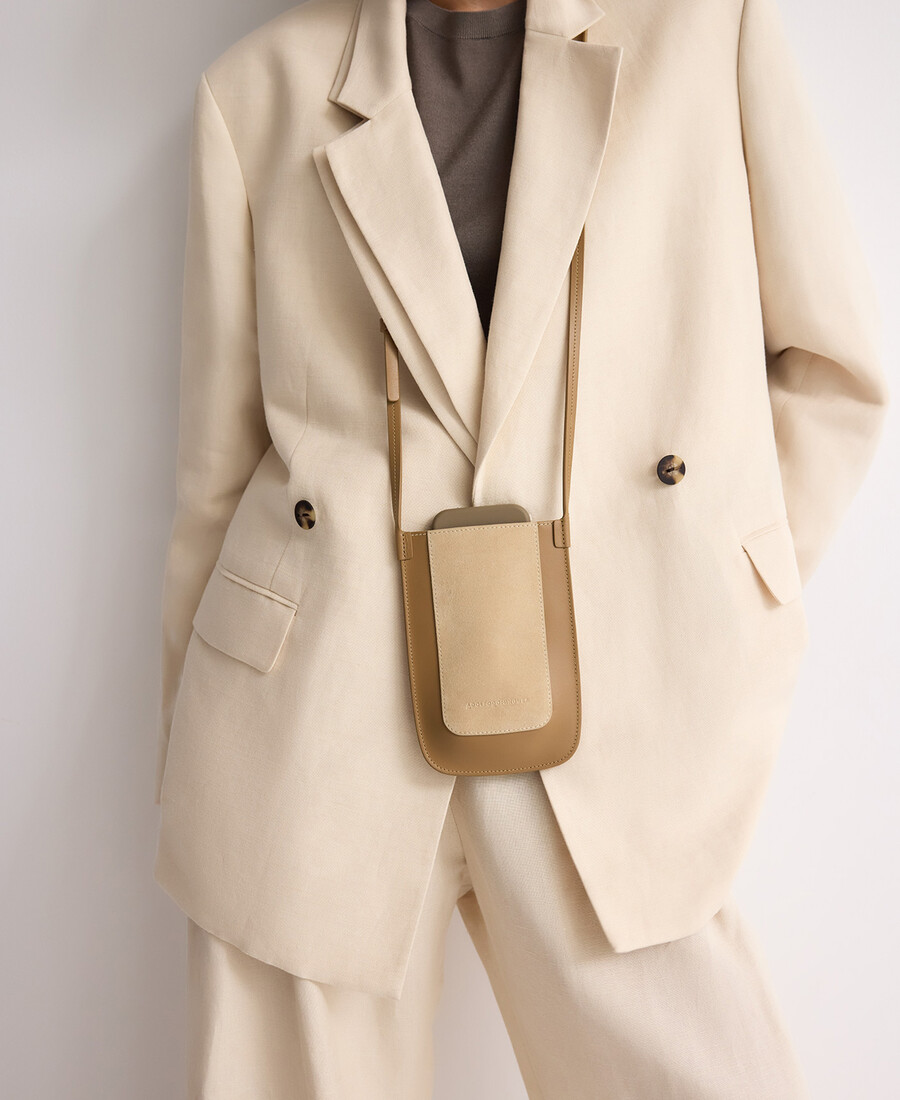 support de téléphone portable en daim dorna pour femme