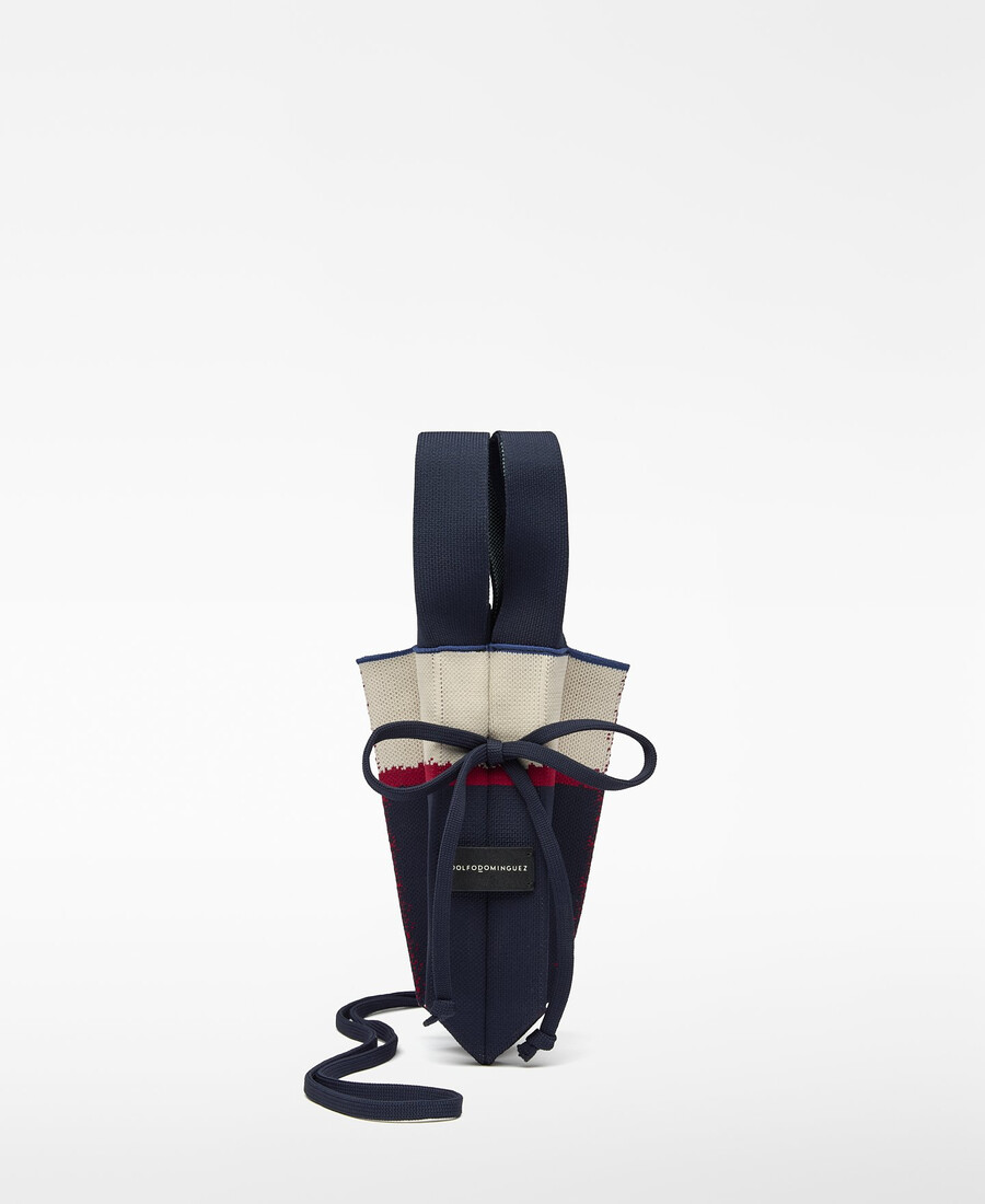 support de téléphone plissé en maille imprimée pour femme