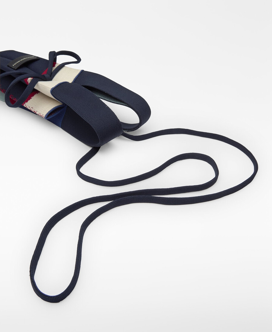 support de téléphone plissé en maille imprimée pour femme