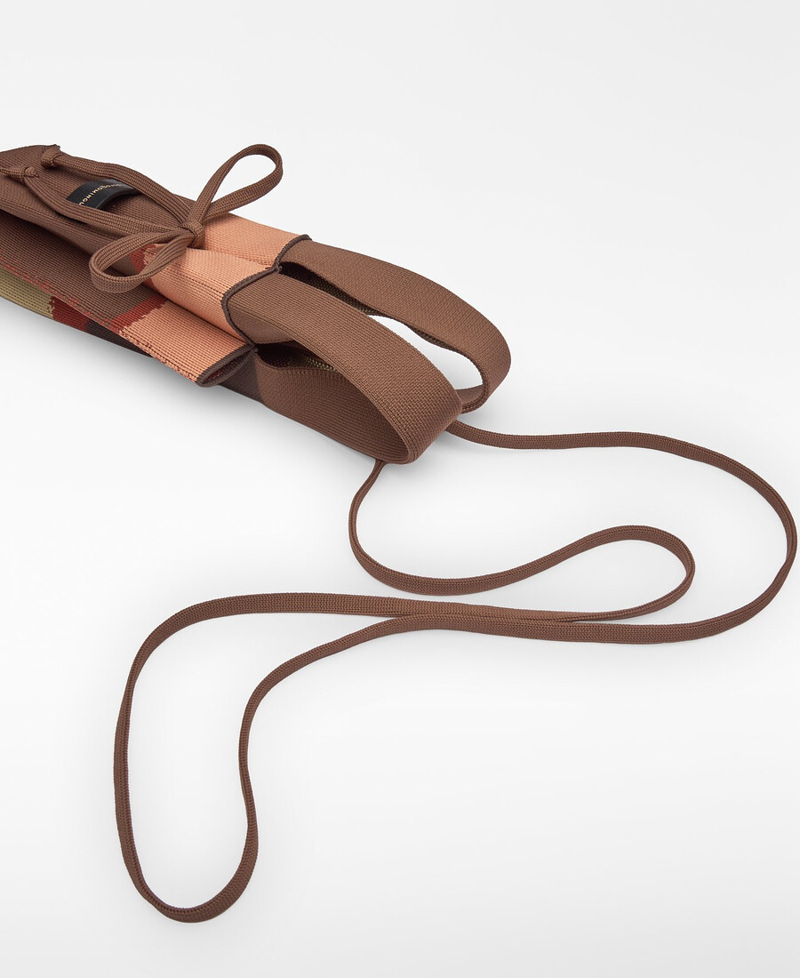support de téléphone plissé en maille imprimée pour femme