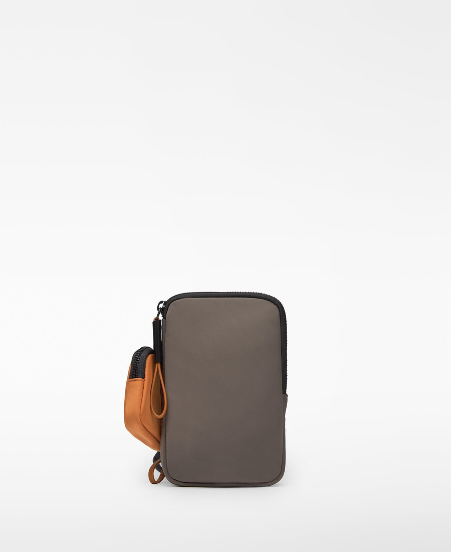 support de téléphone portable bicolore en nylon pour femme