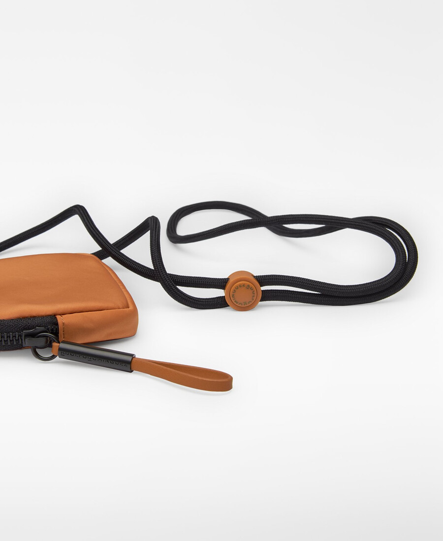 support de téléphone portable bicolore en nylon pour femme