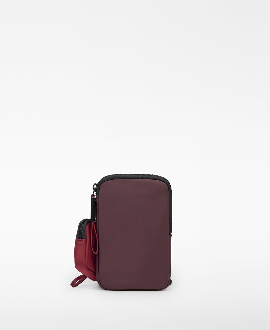 support de téléphone portable bicolore en nylon pour femme