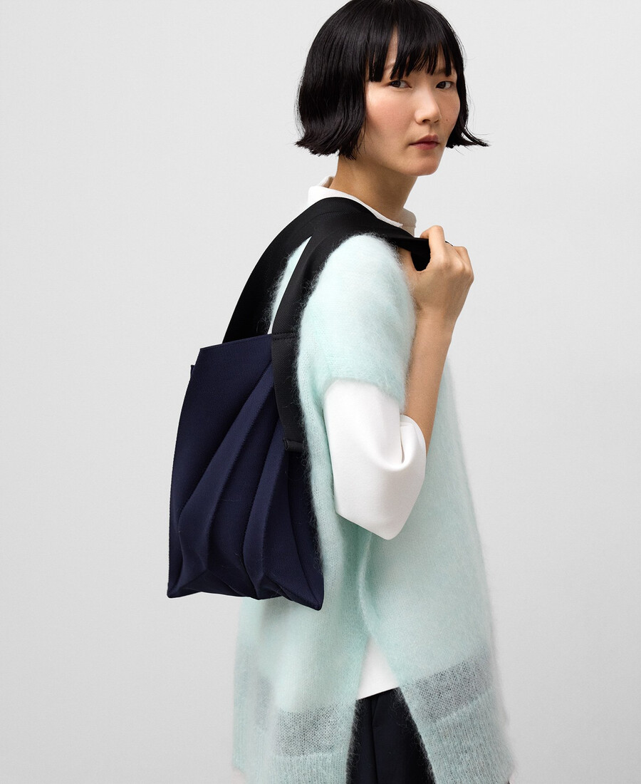sac hobo plissé en maille pour femme