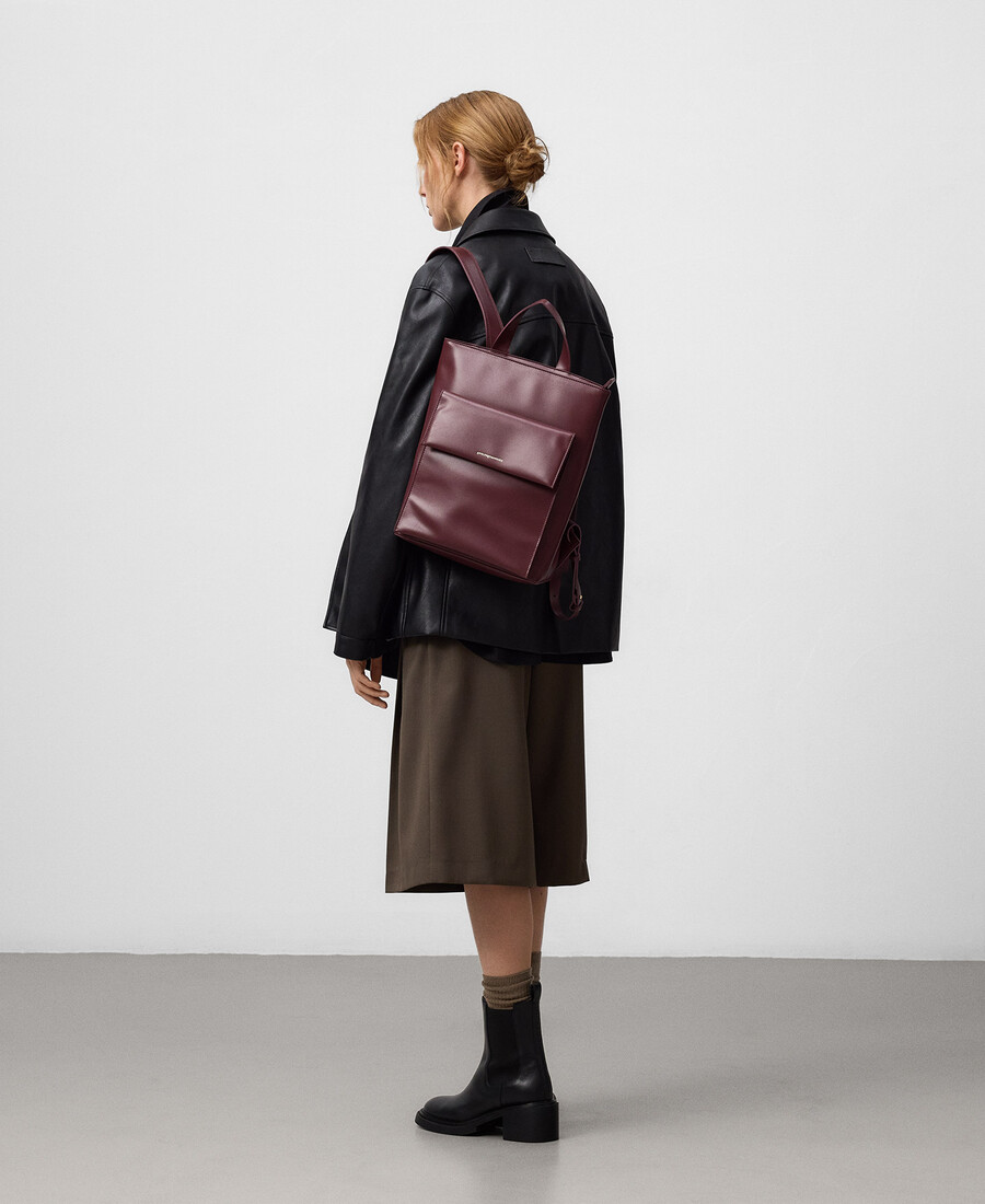 sac à dos à rabat en cuir ou non-cuir pour femme