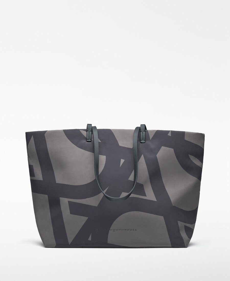 sac cabas maxi en nylon avec logo pour femme