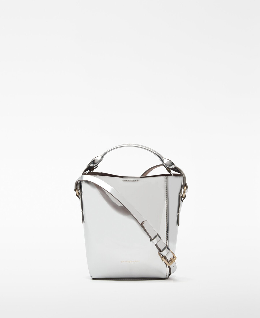 sac seau femme mica à finition métallisée