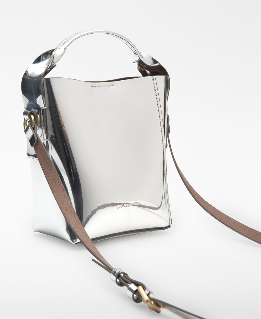 sac seau femme mica à finition métallisée