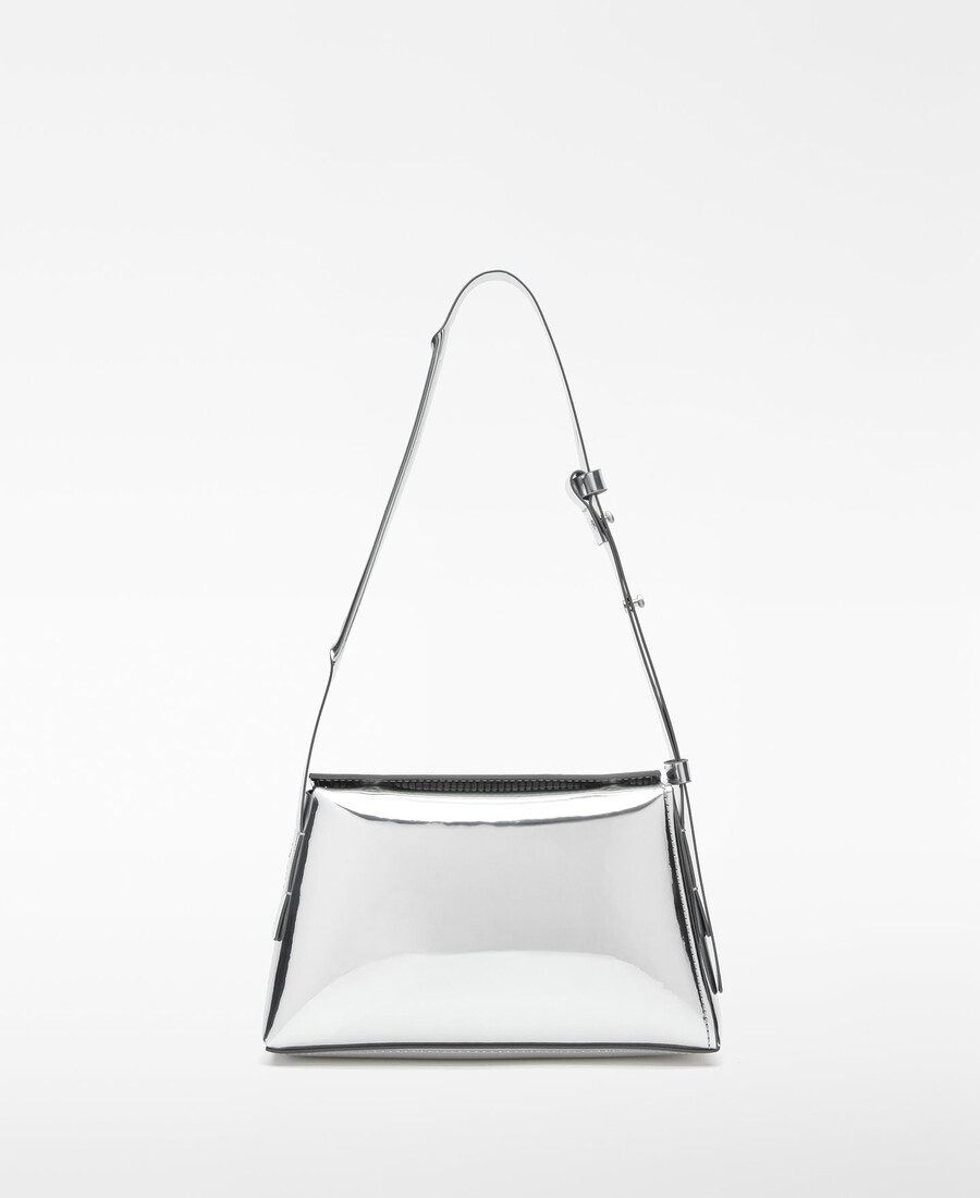 sac bandoulière femme mica à finition métallique