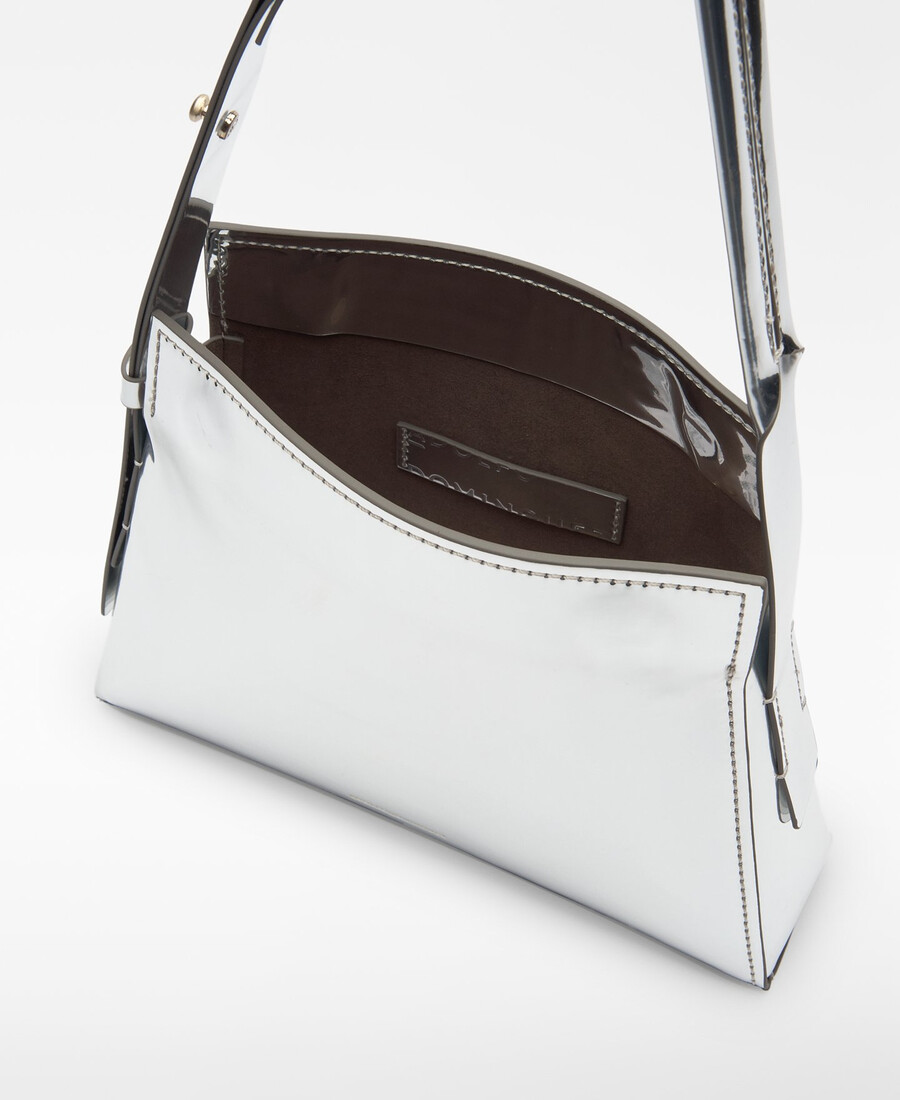 sac bandoulière femme mica à finition métallique