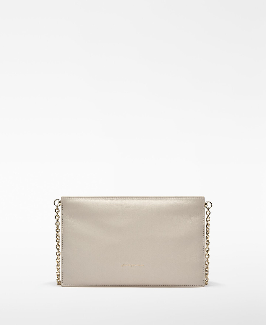 pochette en cuir rembourrée pour femme