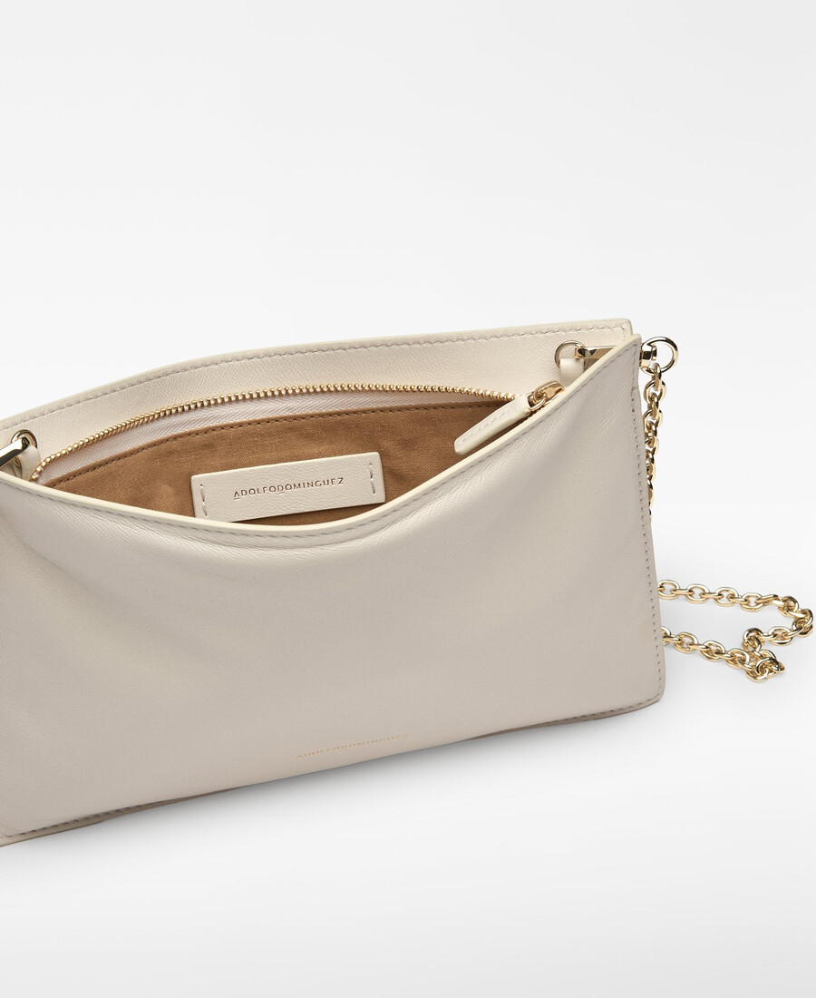 pochette en cuir rembourrée pour femme