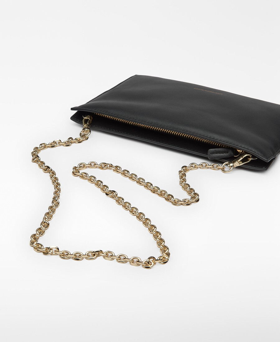 pochette en cuir rembourrée pour femme