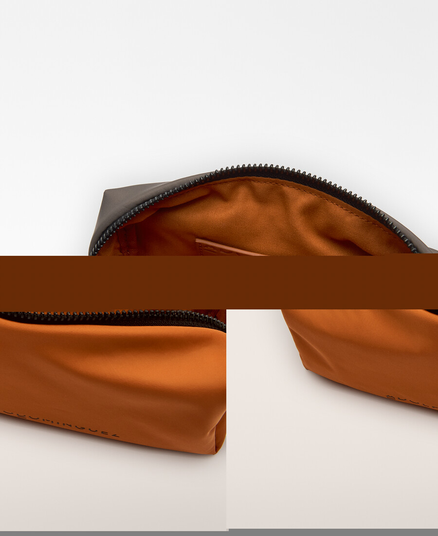 trousse de toilette bicolore moyenne en nylon pour femme