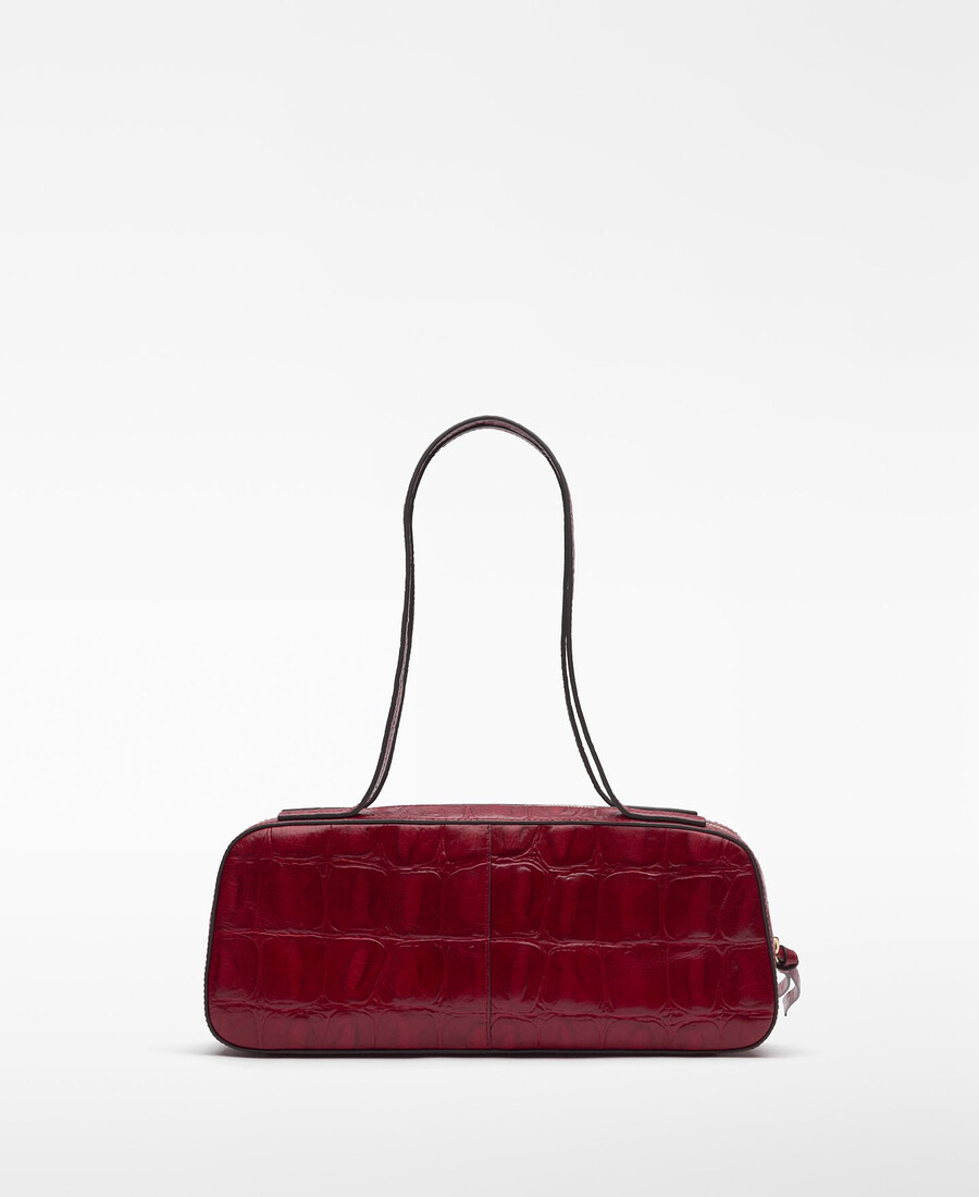 sac de bowling femme en mica à motif crocodile