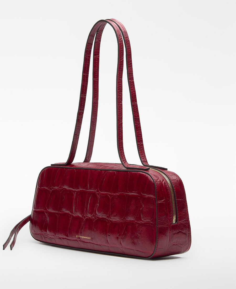 sac de bowling femme en mica à motif crocodile