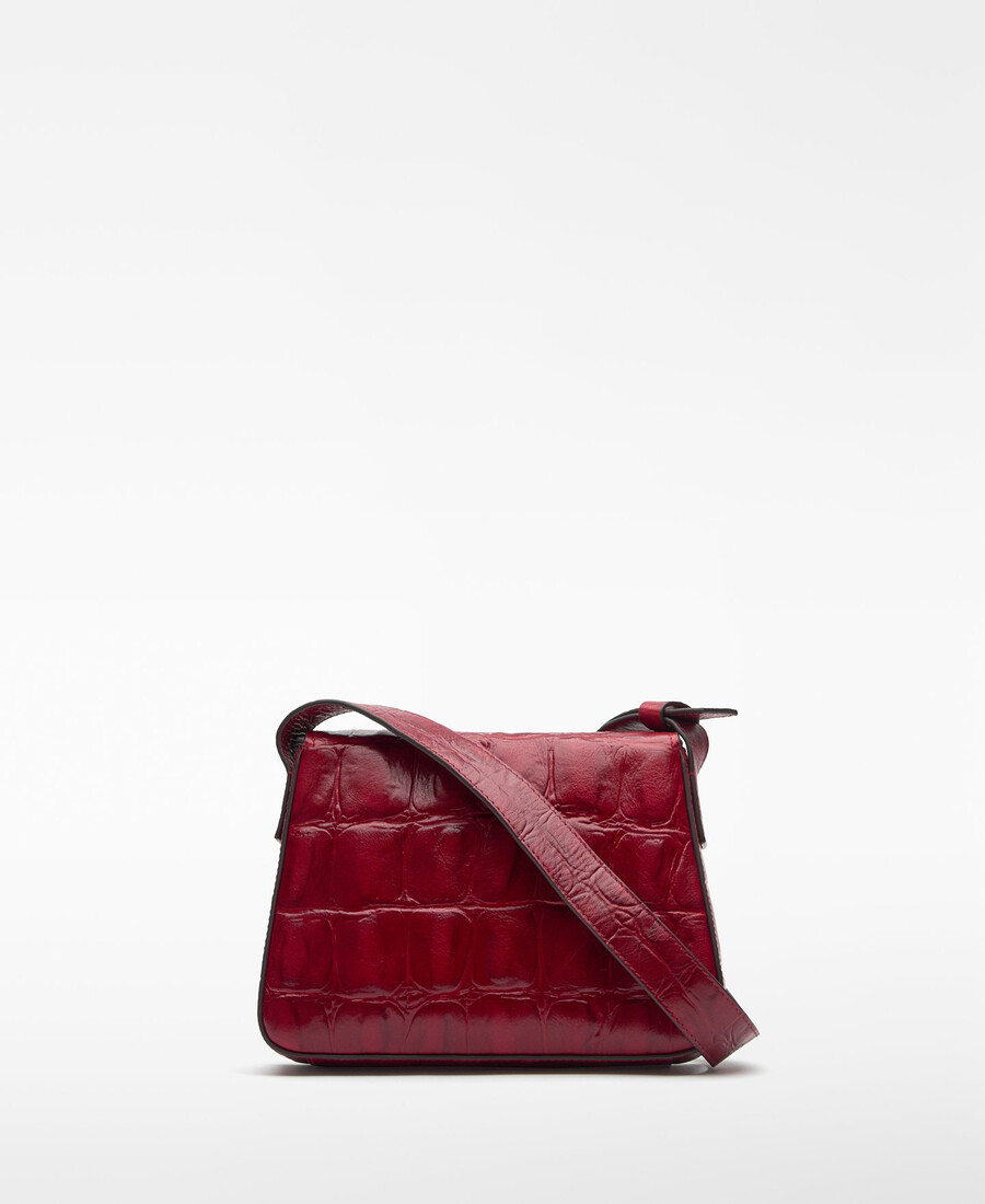 sac mini femme en mica à motif crocodile
