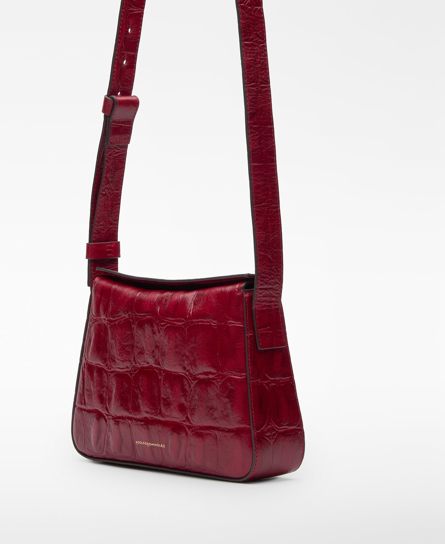 sac mini femme en mica à motif crocodile