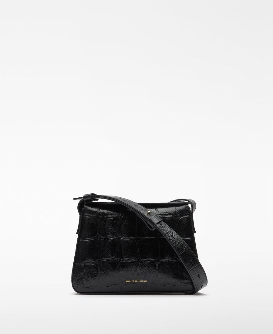 sac mini femme en mica à motif crocodile