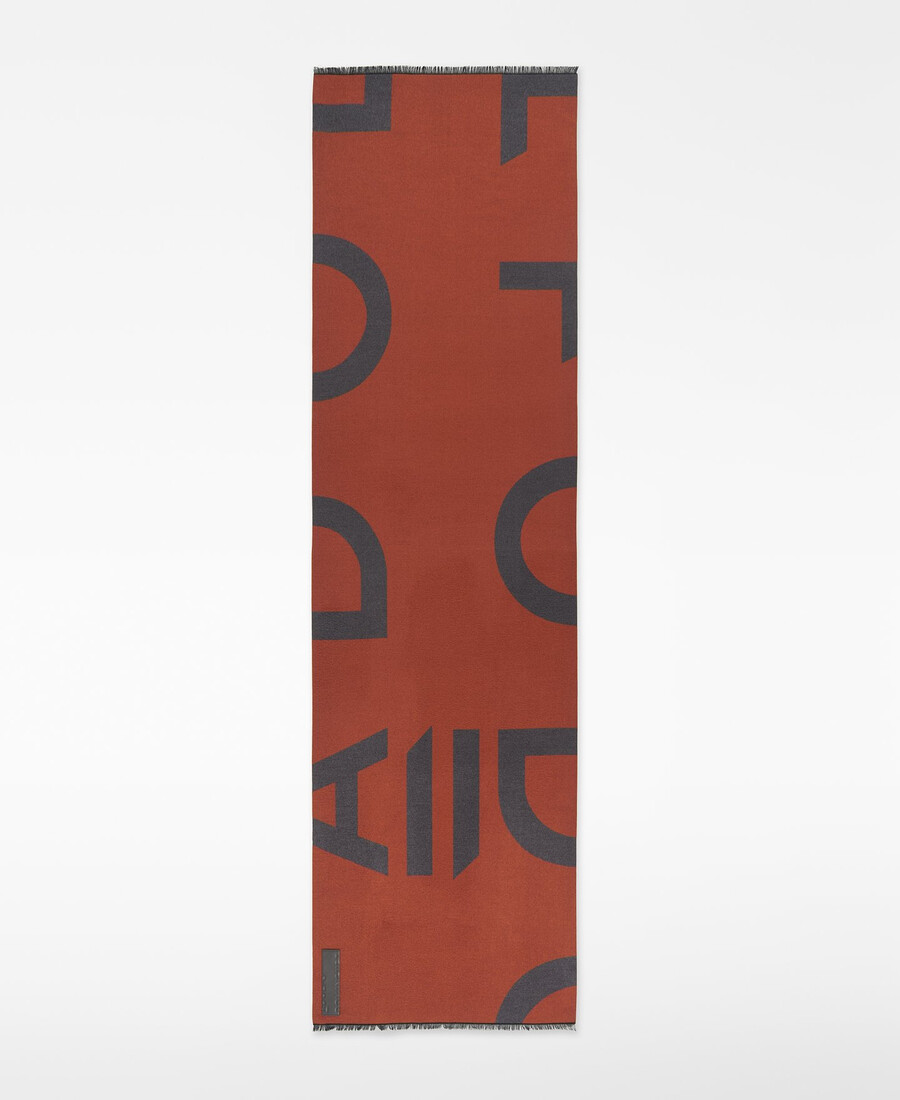 Écharpe maxi jacquard bicolore à logo pour femme