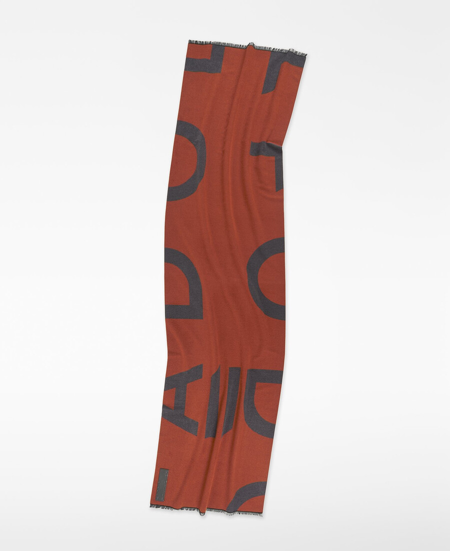 Écharpe maxi jacquard bicolore à logo pour femme