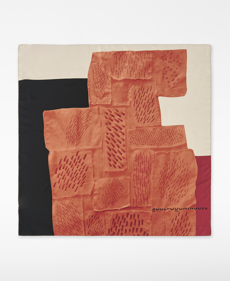 foulard carré imprimé femme