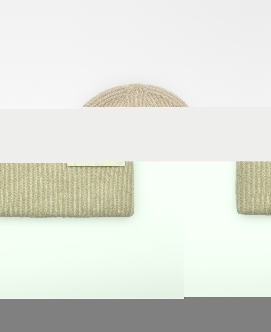 bonnet en maille côtelée pour femme