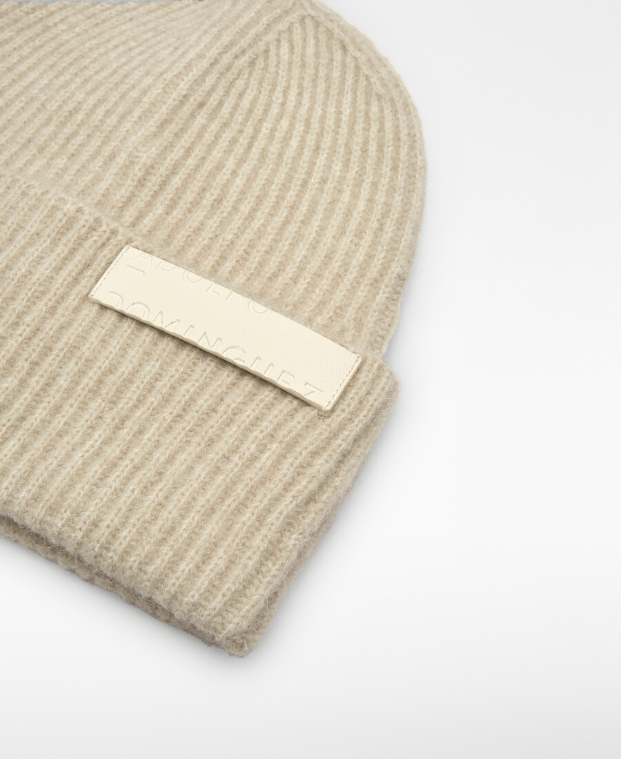 bonnet en maille côtelée pour femme