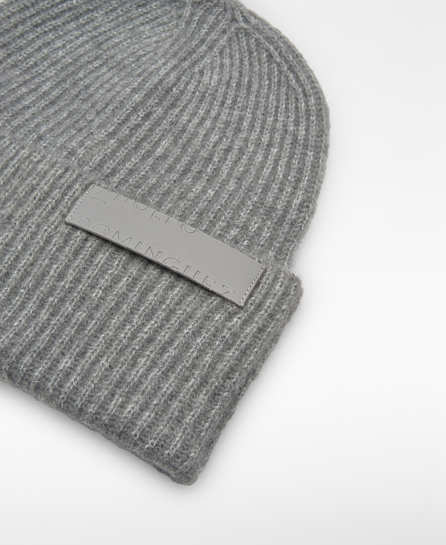 bonnet en maille côtelée pour femme