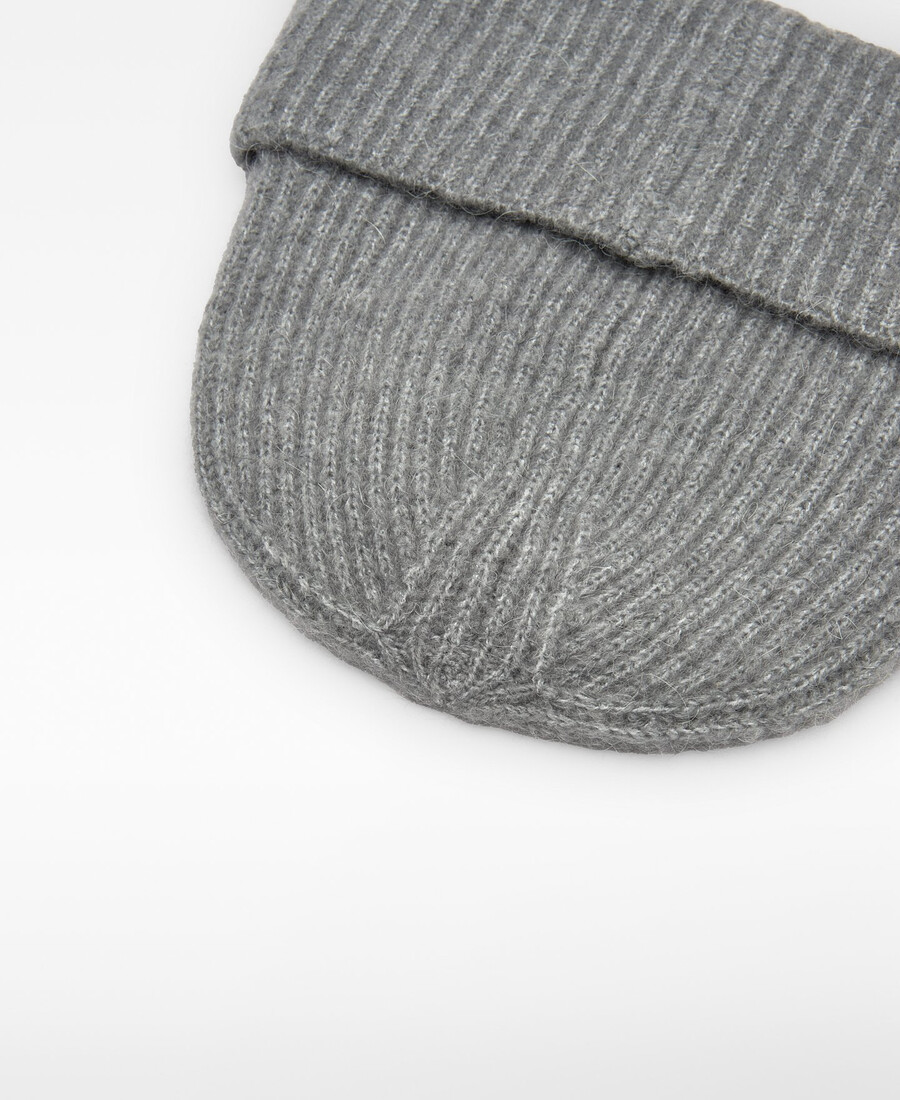 bonnet en maille côtelée pour femme