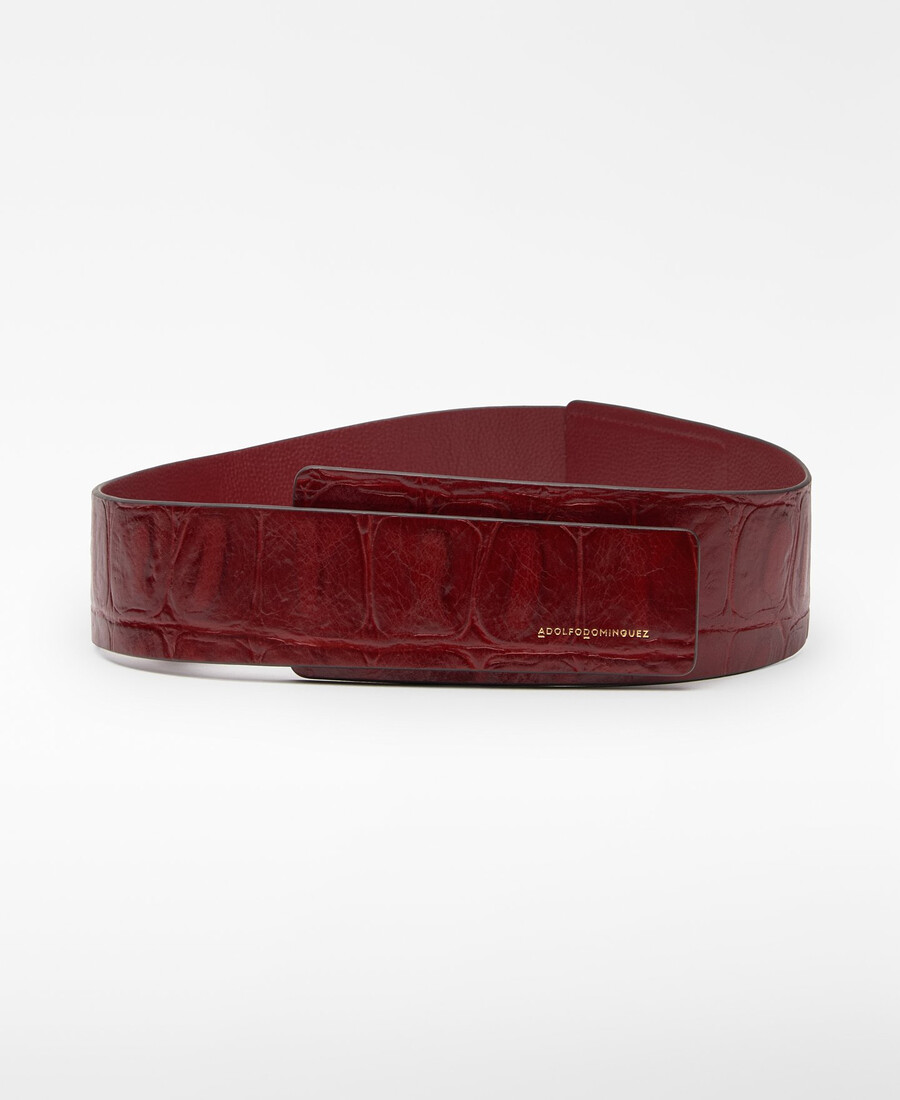 ceinture en cuir à fermeture velcro pour femme