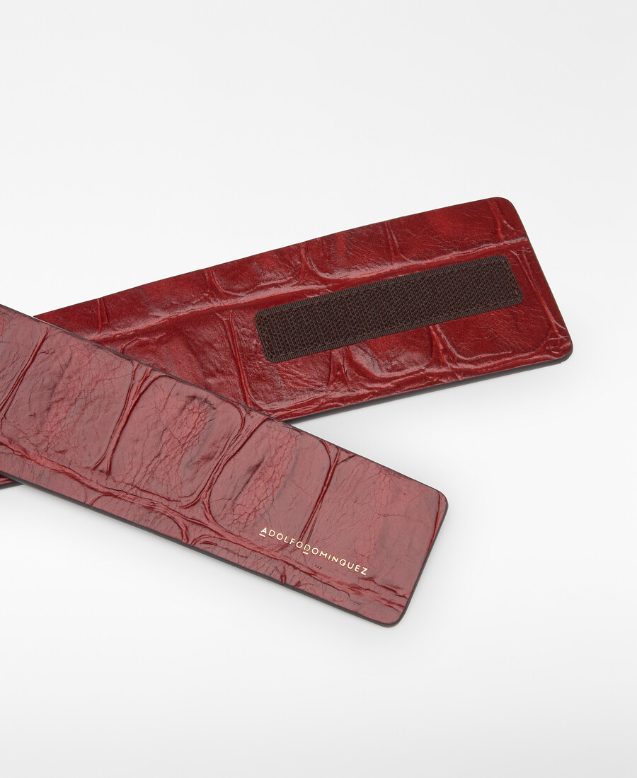 ceinture en cuir à fermeture velcro pour femme