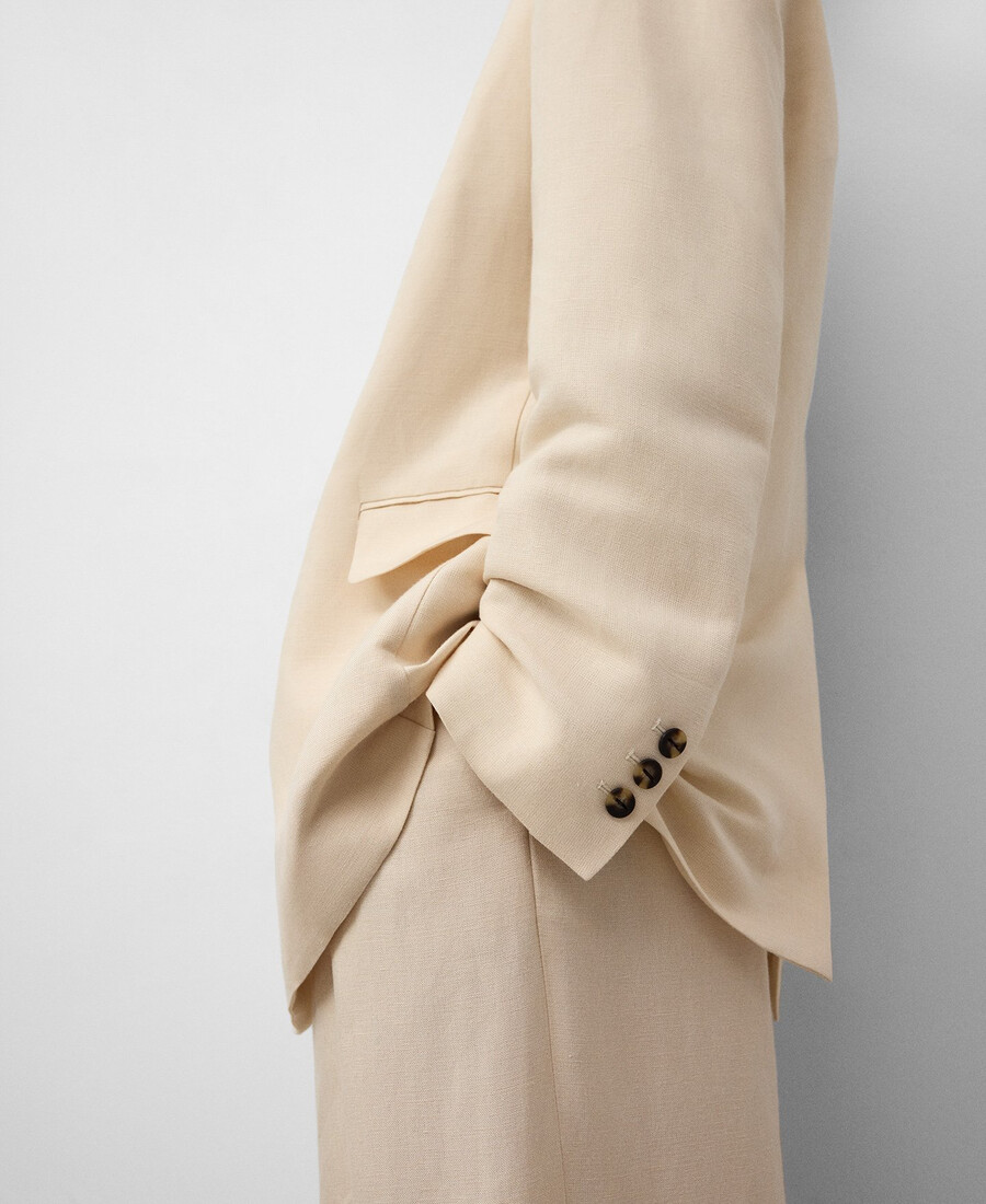 blazer à double revers avec ceinture pour femme