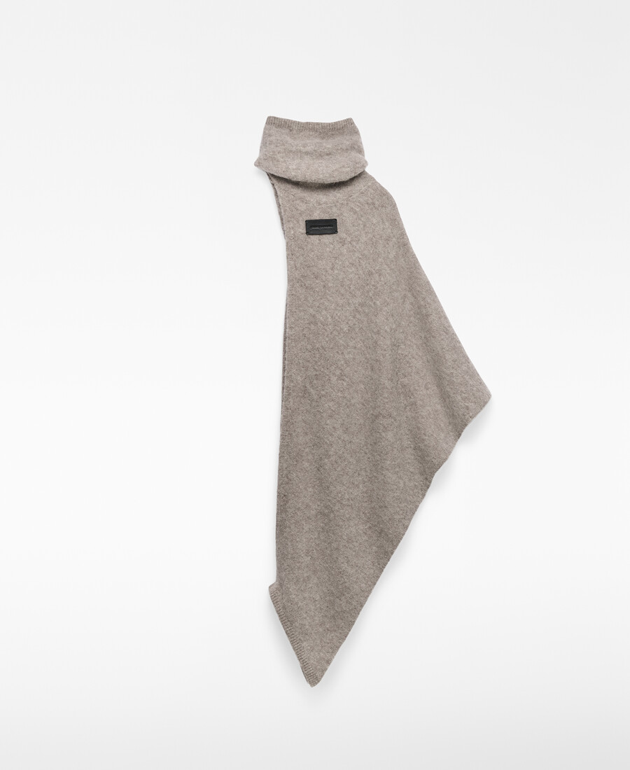 cape asymétrique à col cheminée pour femme