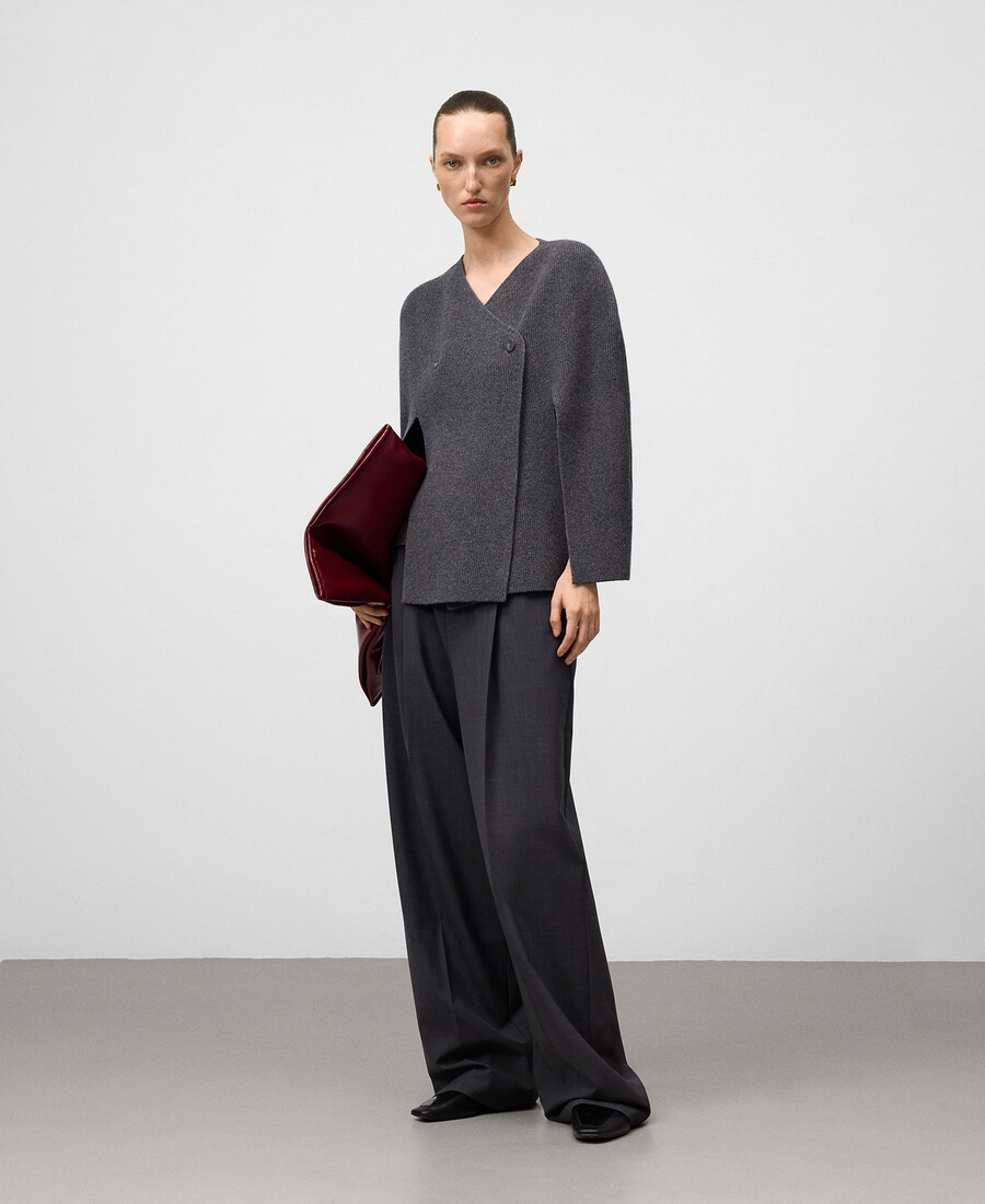 cape en laine mérinos pour femme