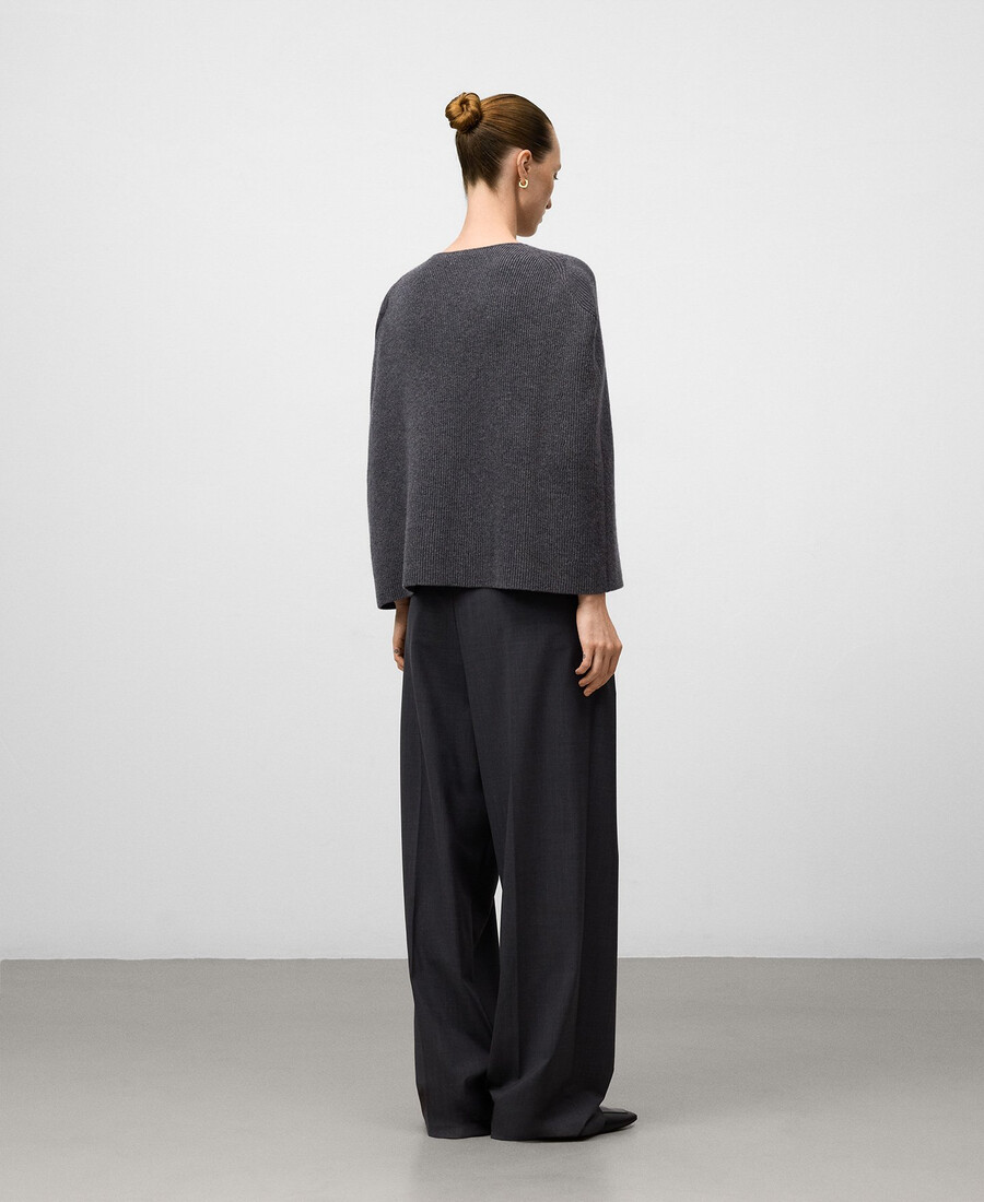 cape en laine mérinos pour femme
