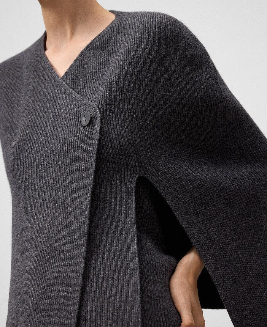 cape en laine mérinos pour femme