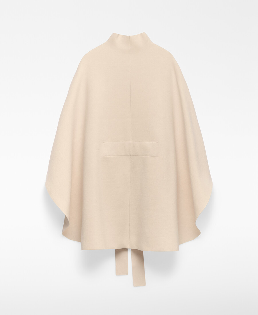 cape tricotée avec ceinture femme