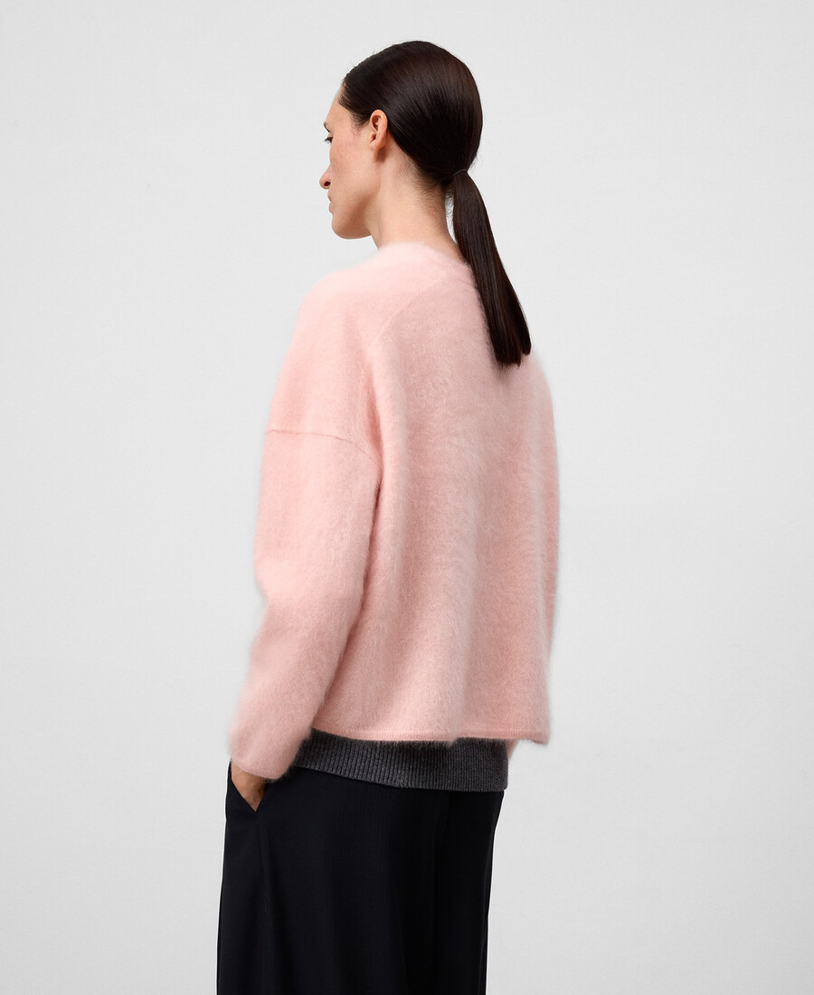 gilet en maille cachemire brossée pour femme
