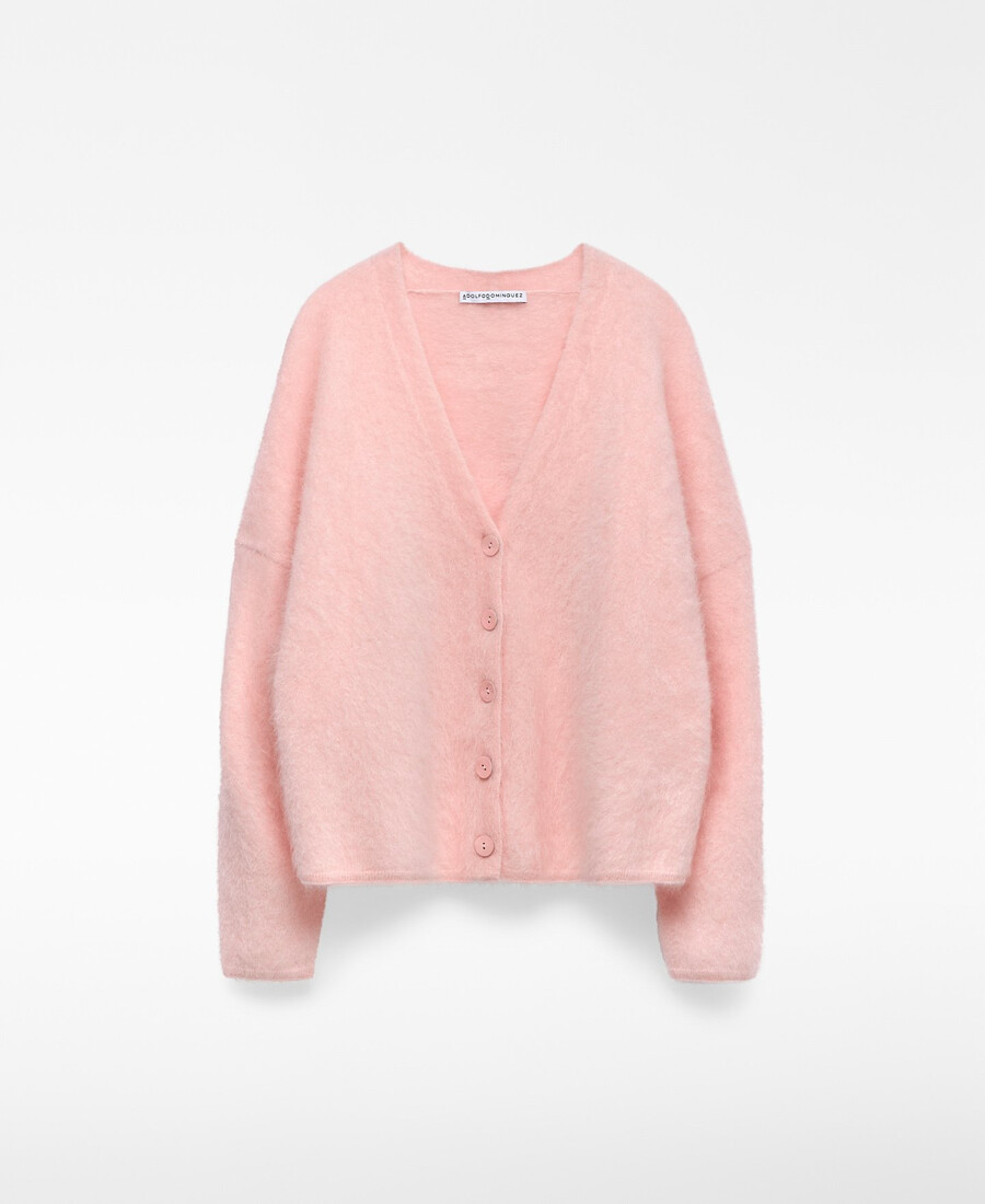 gilet en maille cachemire brossée pour femme