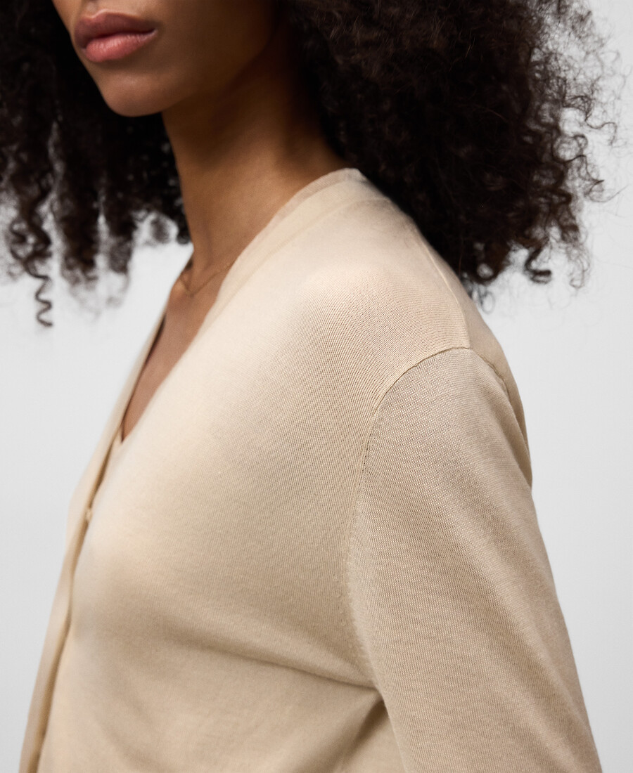 gilet en maille semi-transparente pour femme