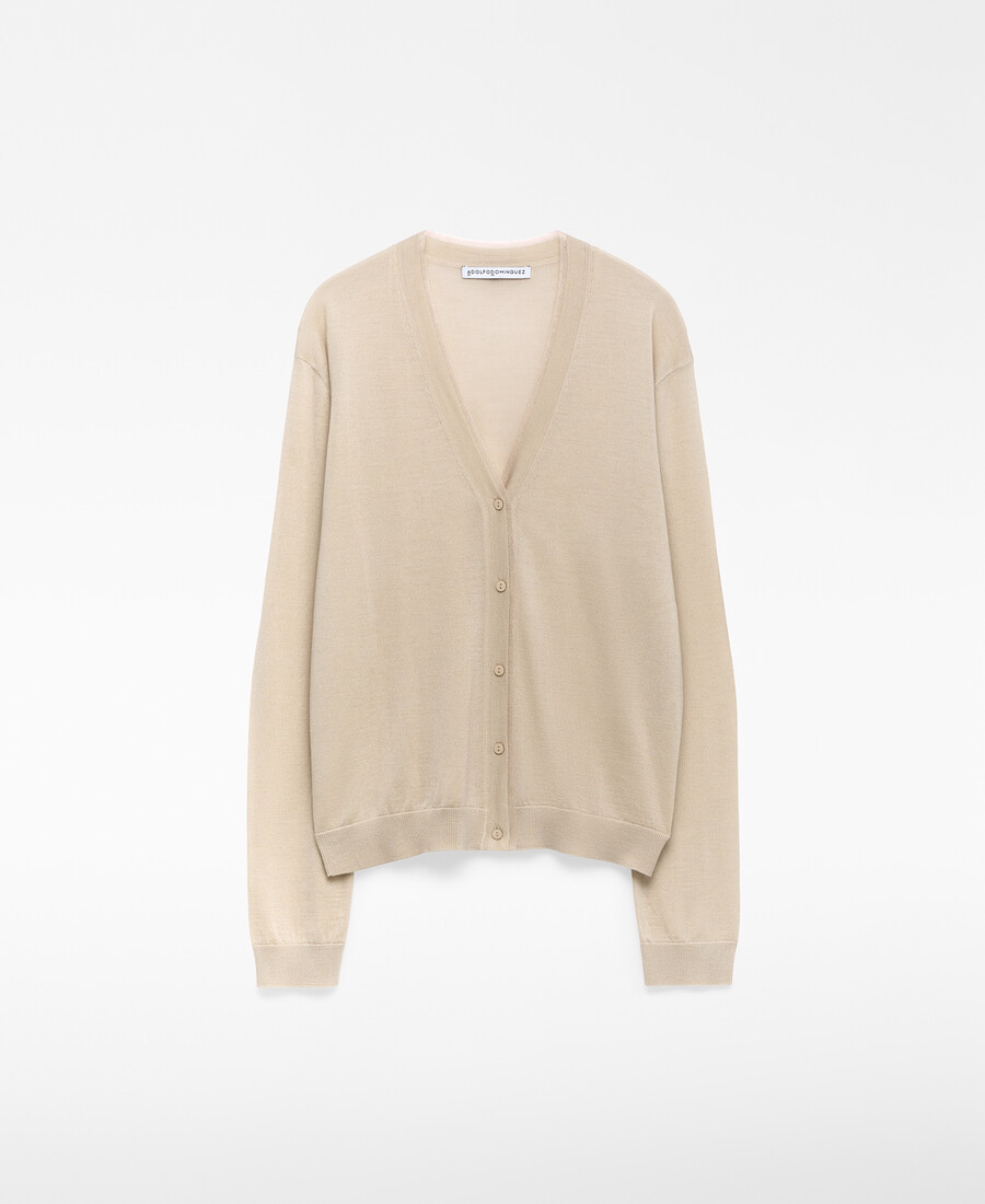 gilet en maille semi-transparente pour femme