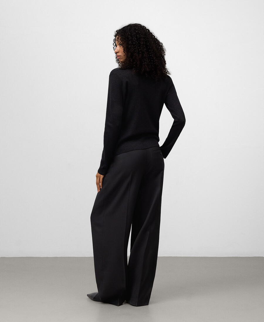 cardigan ajusté en maille métallisée pour femme
