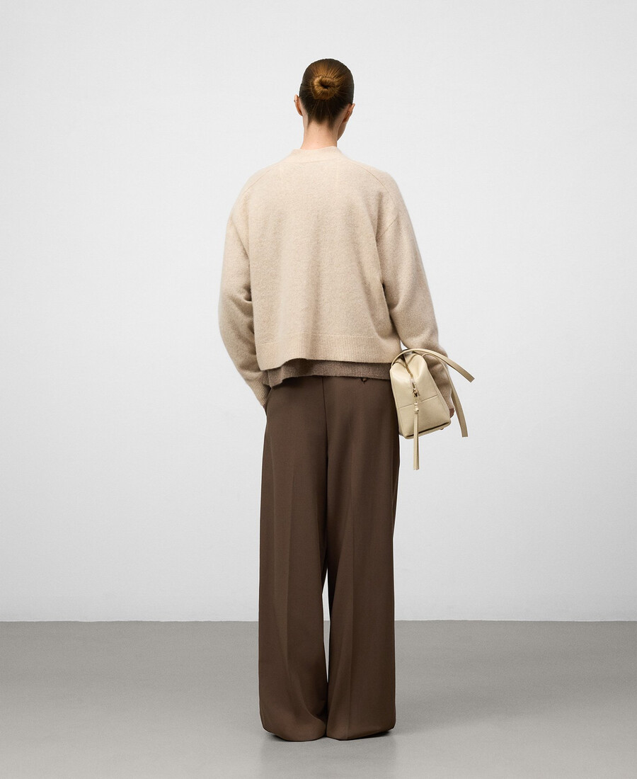 gilet en cachemire à col en v pour femme