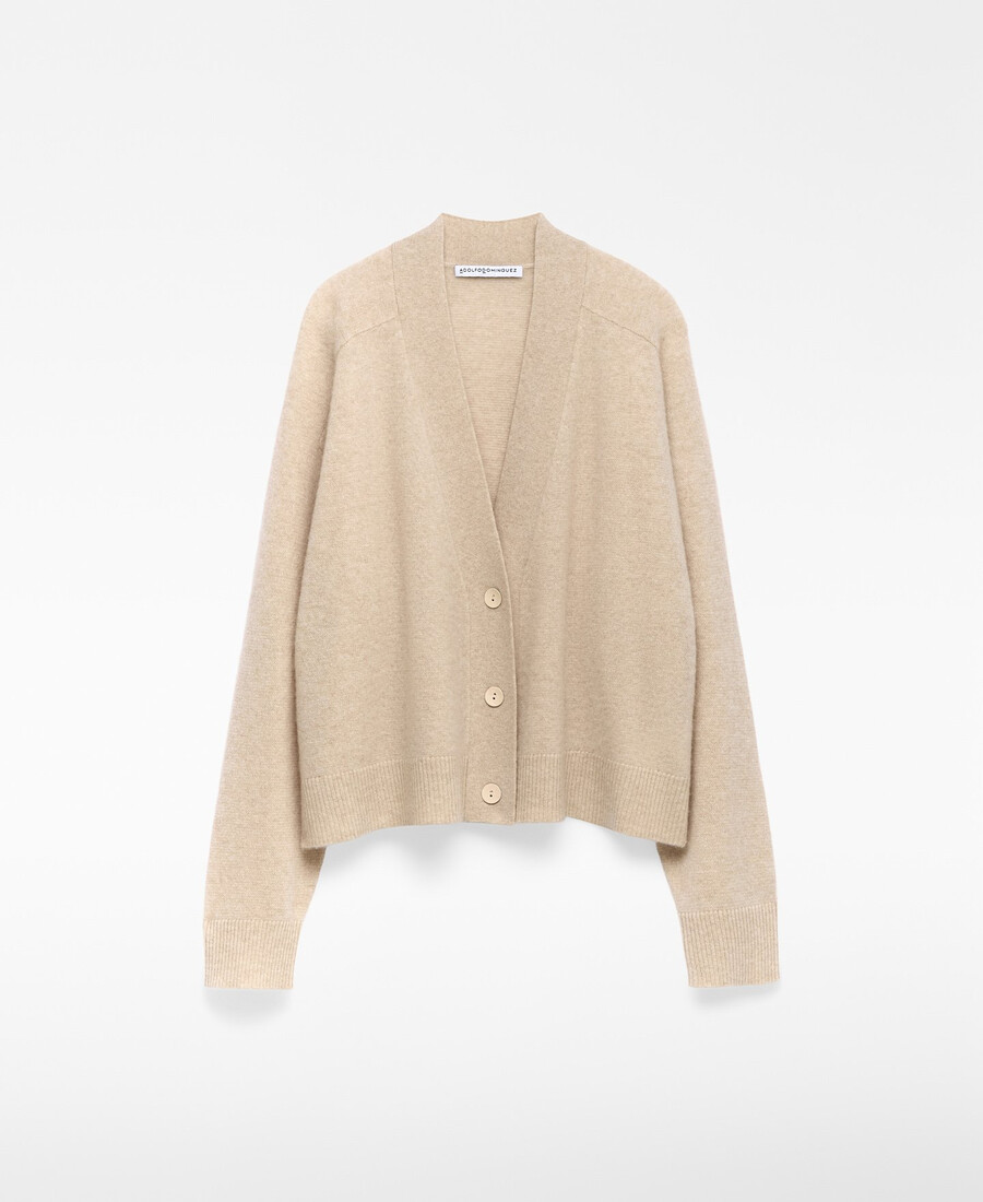 gilet en cachemire à col en v pour femme