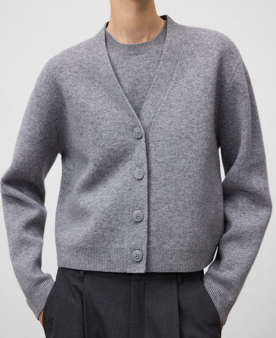 cardigan court en laine pour femme