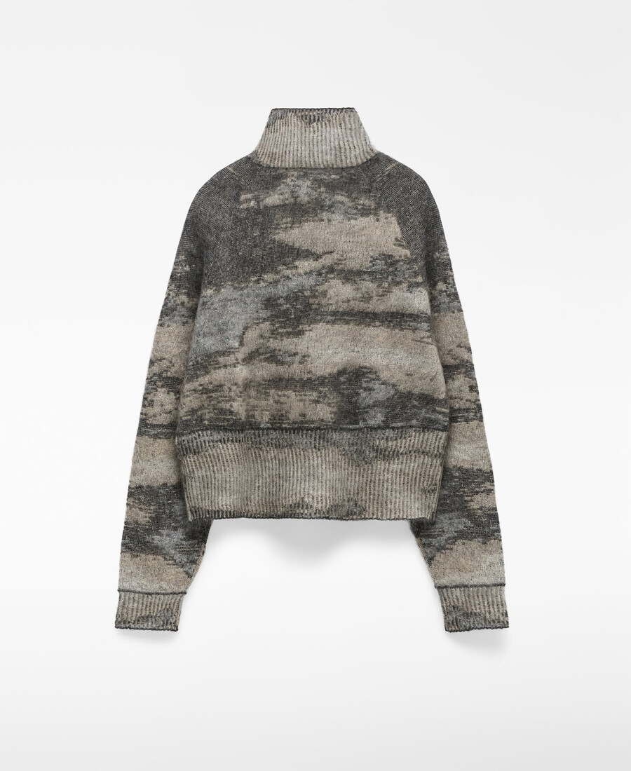 gilet en maille jacquard dégradée pour femme