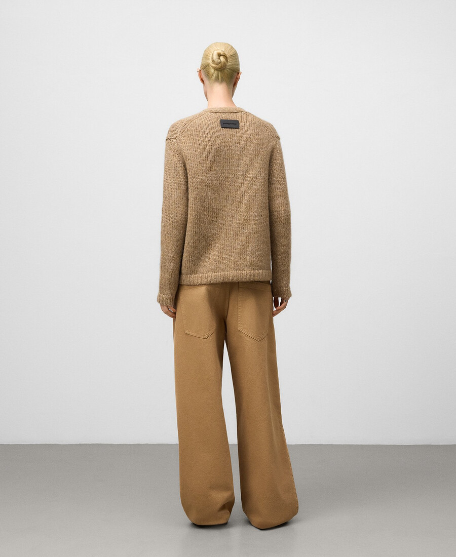gilet en maille à col v pour femme