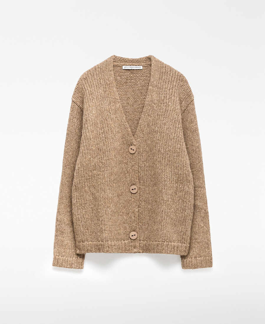 gilet en maille à col v pour femme