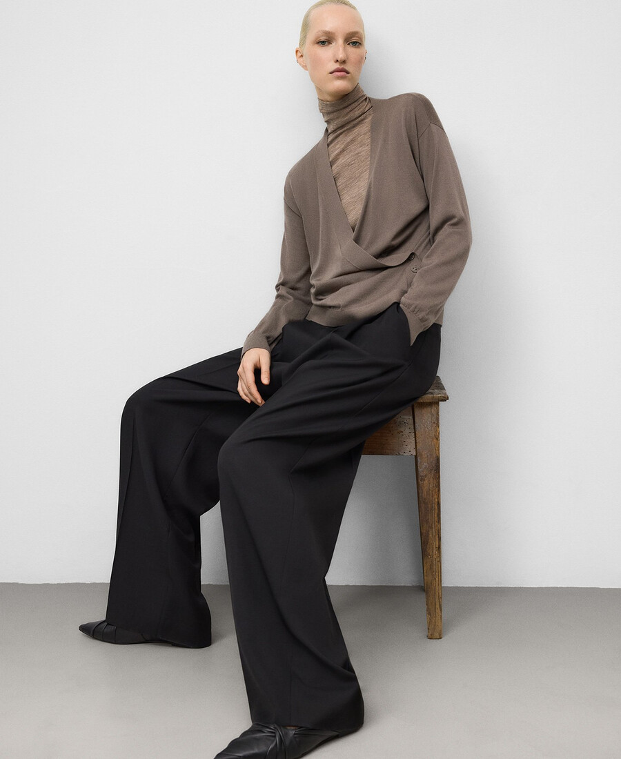 cardigan en laine mérinos pour femme